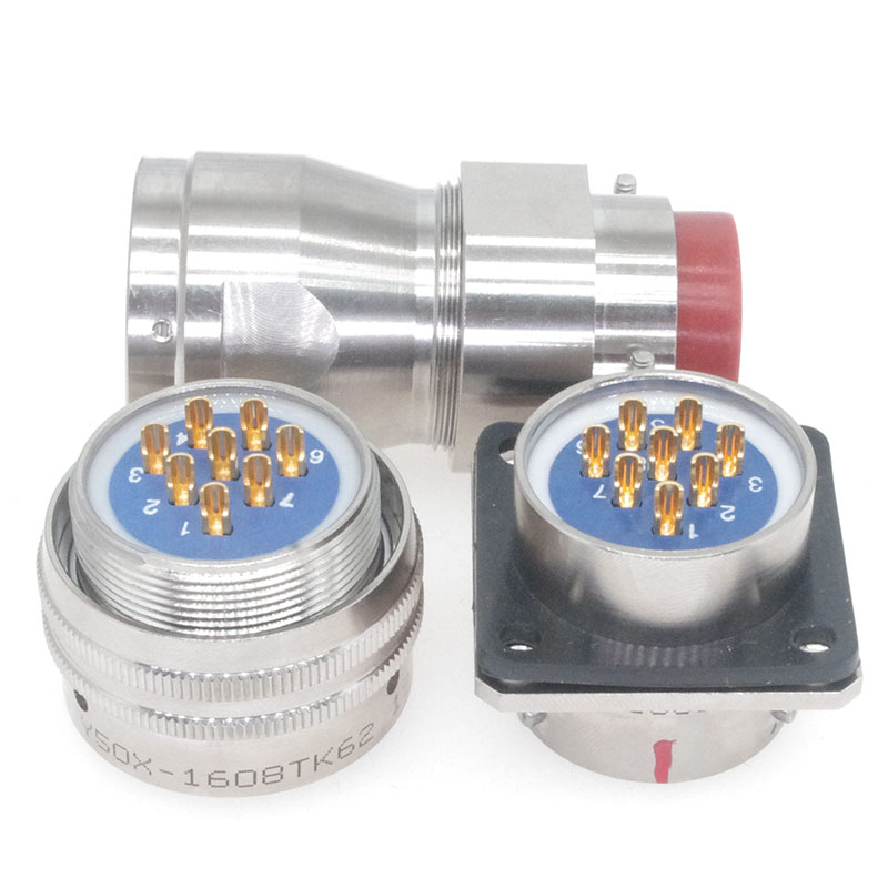 電連接器型號 Y50X公制系列 方法蘭插座防水插頭